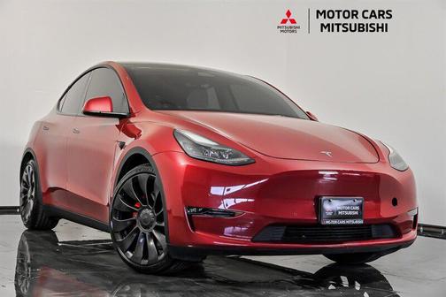 Red Multi-Coat 2022 Tesla Model Y Performance Dual Motor All-Wheel Drive