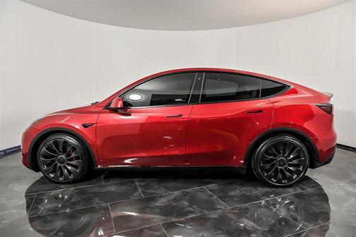Red Multi-Coat 2022 Tesla Model Y Performance Dual Motor All-Wheel Drive