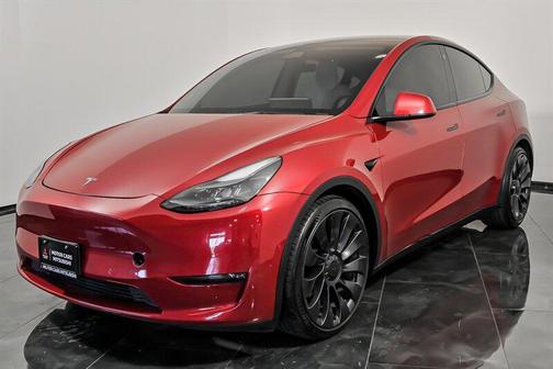 Red Multi-Coat 2022 Tesla Model Y Performance Dual Motor All-Wheel Drive