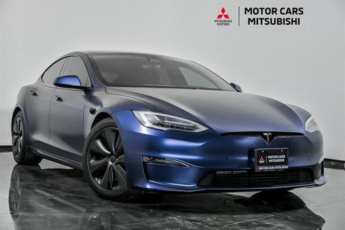 Deep Blue Metallic 2021 Tesla Model S Plaid