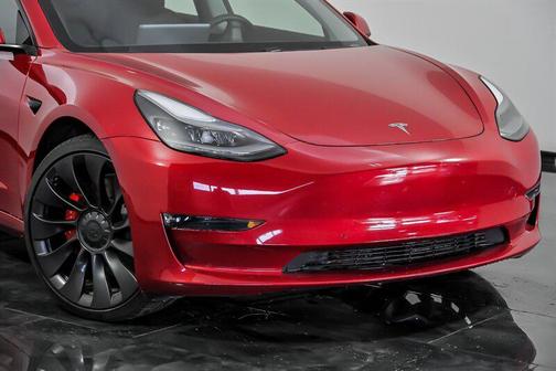 Red Multi-Coat 2021 Tesla Model 3 Performance