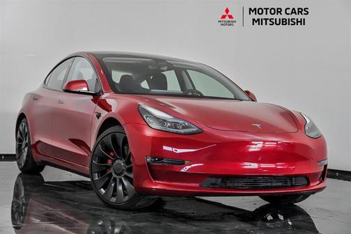 Red Multi-Coat 2021 Tesla Model 3 Performance