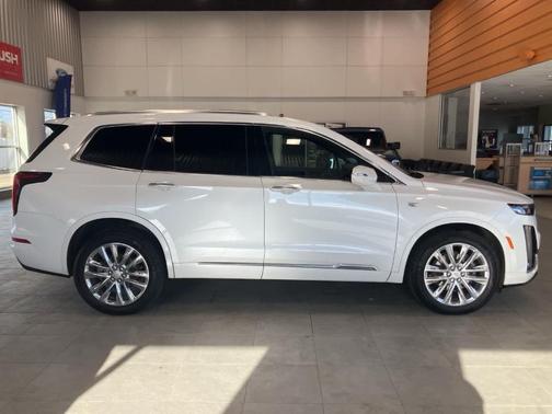 Crystal White Tri-Coat 2024 Cadillac XT6 Premium Luxury AWD