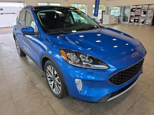 Velocity Blue Metallic 2021 Ford Escape Titanium Hybrid