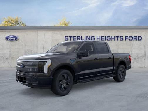 Agate Black Metallic 2025 Ford F-150 Lightning Flash