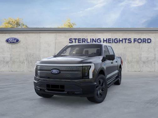 Agate Black Metallic 2025 Ford F-150 Lightning Flash