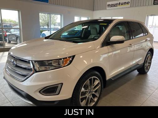 White Platinum Tri-Coat Metallic 2016 Ford Edge Titanium