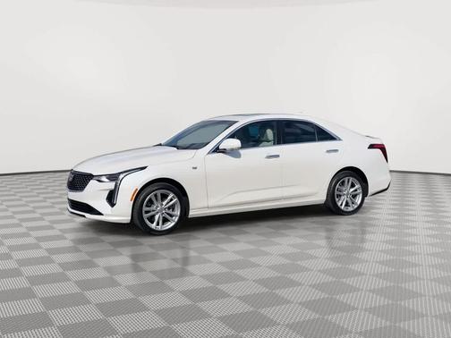 Crystal White Tricoat 2023 Cadillac CT4 Luxury