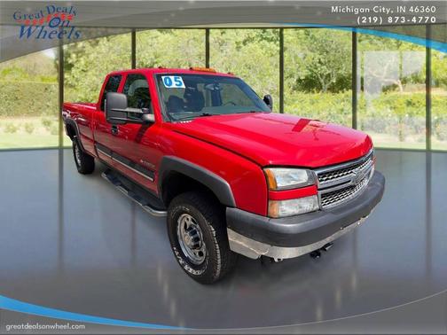 Red 2005 Chevrolet Silverado 2500 LS H/D Extended Cab