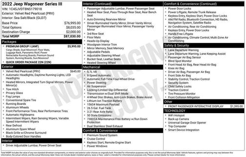 2022 Jeep Wagoneer Series III 4x4
