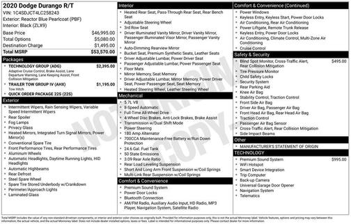 2020 Dodge Durango R/T AWD