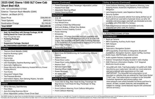 Titanium 2025 GMC Sierra 1500 SLT