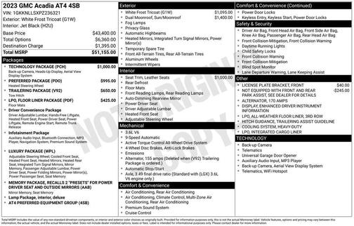 2023 GMC Acadia AWD AT4