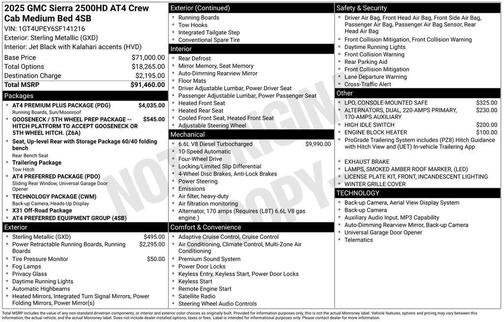 2025 GMC Sierra 2500 AT4