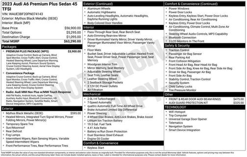 2023 Audi A6 45 Premium Plus