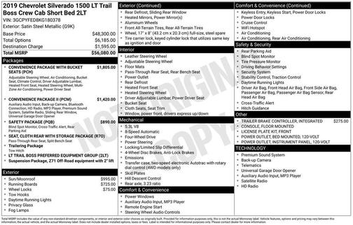 2019 Chevrolet Silverado 1500 LT Trail Boss