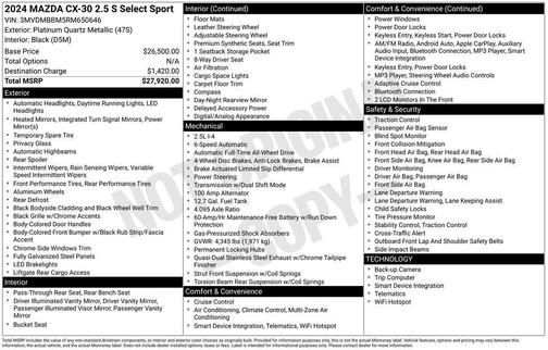 2024 Mazda CX-30 2.5 S Select Sport