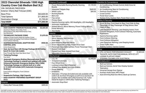 2022 Chevrolet Silverado 1500 High Country