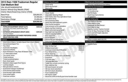 Black Clearcoat 2013 RAM 1500 Tradesman