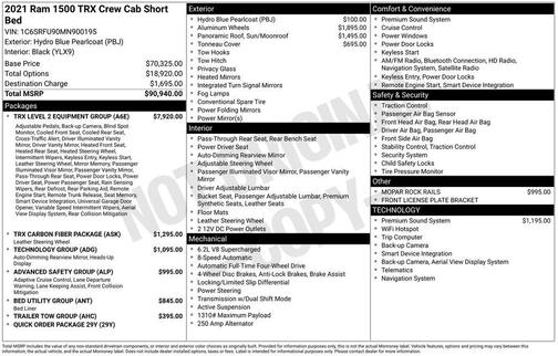 Hydro Blue Pearlcoat 2021 RAM 1500 TRX