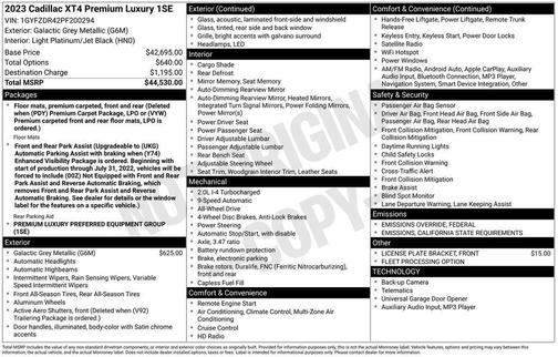 2023 Cadillac XT4 Premium Luxury