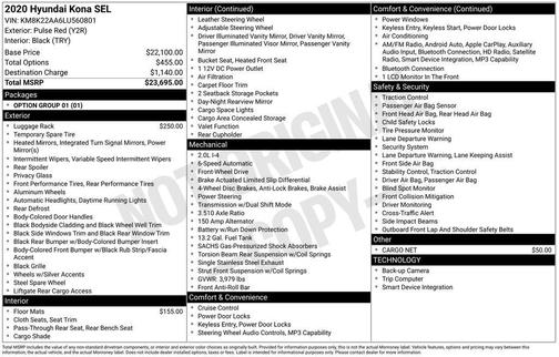 2020 Hyundai KONA SEL