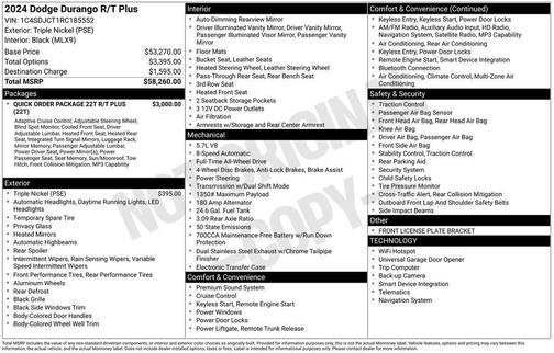 Triple Nickel 2024 Dodge Durango R/T Plus AWD