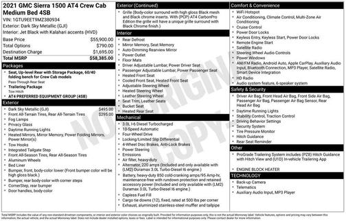 2021 GMC Sierra 1500 AT4