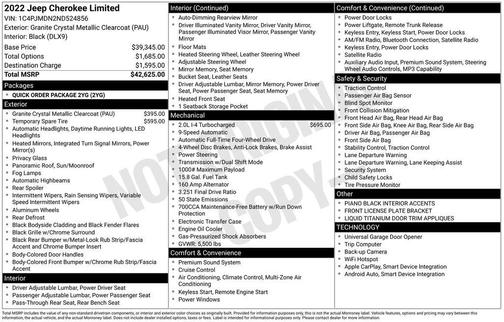 2022 Jeep Cherokee Limited