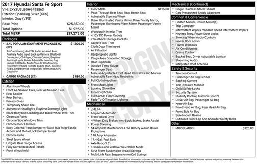2017 Hyundai Santa Fe Sport 2.4L