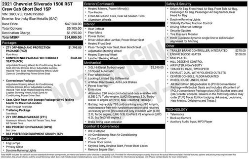 2021 Chevrolet Silverado 1500 RST