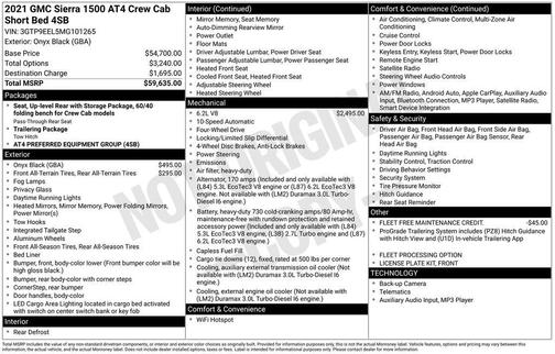 2021 GMC Sierra 1500 AT4