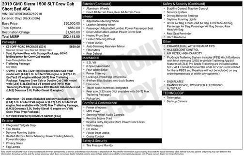 2019 GMC Sierra 1500 SLT