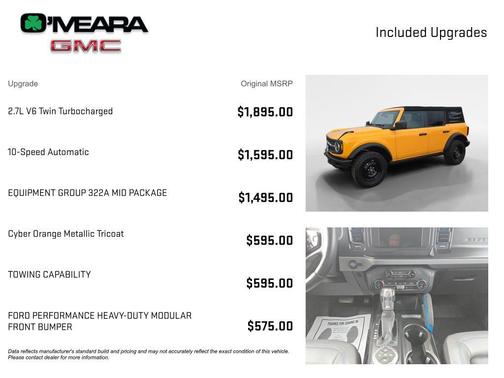 Cyber Orange Metallic Tricoat 2022 Ford Bronco Black Diamond