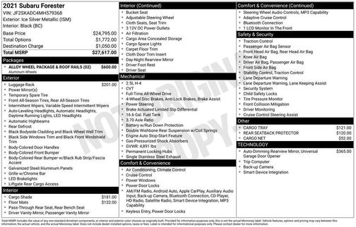 2021 Subaru Forester Base