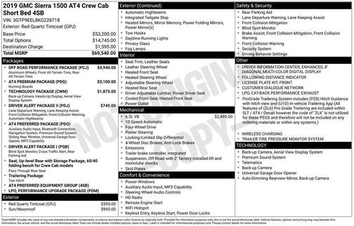 Red Quartz Tintcoat 2019 GMC Sierra 1500 AT4