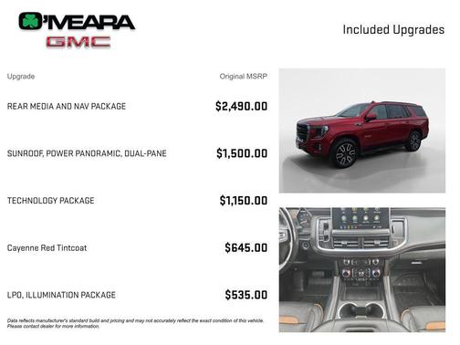 Cayenne Red Tintcoat 2021 GMC Yukon 4WD AT4