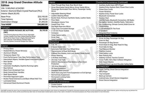 2018 Jeep Grand Cherokee Altitude