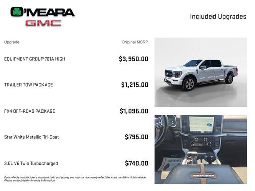 Star White Metallic Tri-Coat 2022 Ford F-150 Platinum