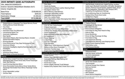 2025 INFINITI QX80 AUTOGRAPH AWD