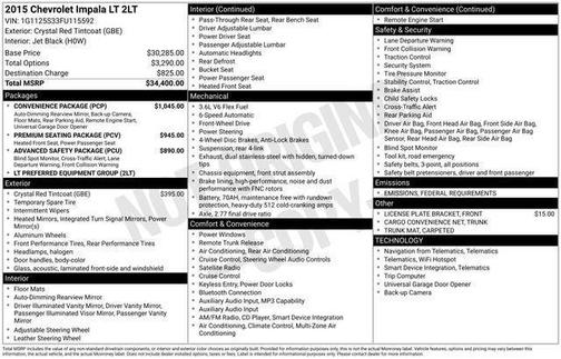 2015 Chevrolet Impala 2LT