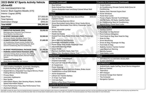 2023 BMW X7 xDrive40i