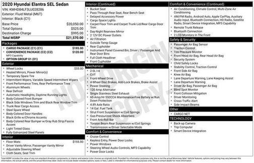 2020 Hyundai ELANTRA SEL