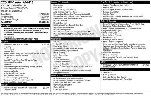 2024 GMC Yukon 4WD AT4