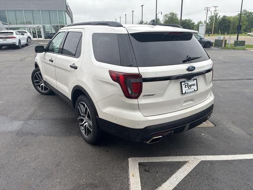 White Platinum Clearcoat Metallic 2017 Ford Explorer sport