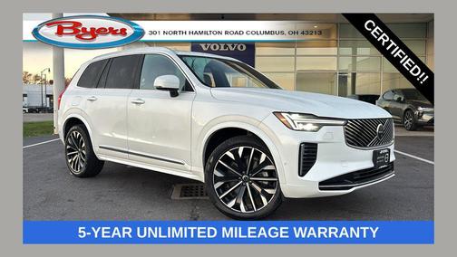Crystal White Pearl 2026 Volvo XC90 B6 Plus 7-Seater
