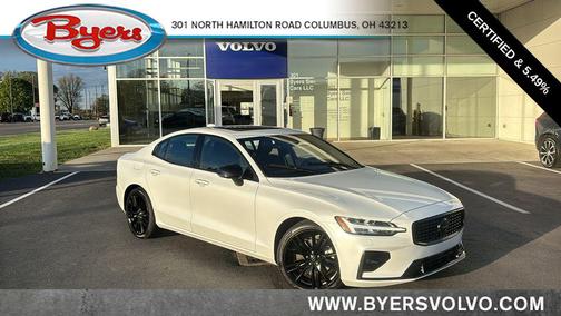 Crystal White Pearl 2024 Volvo S60 B5 Plus Black Edition