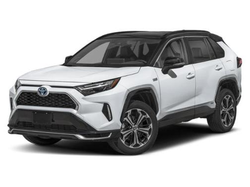 Wind Chill Pearl/Midnight Black Metallic 2025 Toyota RAV4 Hybrid SE