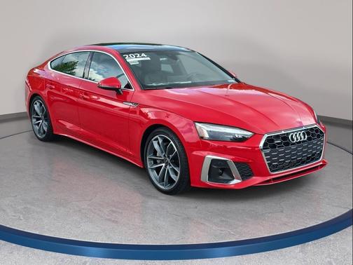 Progressive Red Metallic 2024 Audi A5 Sportback 45 S Line Premium