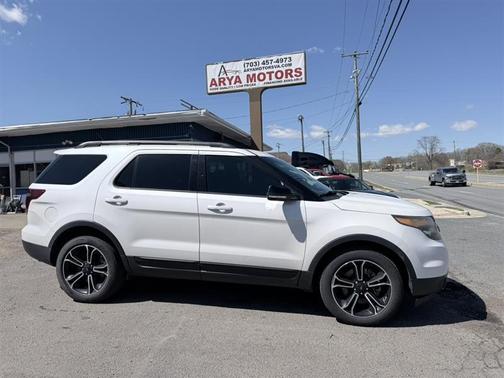 White Platinum Metallic Tri-Coat 2015 Ford Explorer Sport